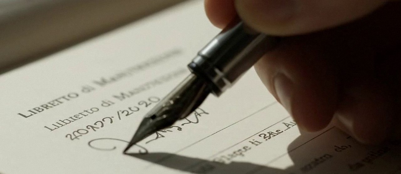 Manutenzione caldaia Junkers a Castelnuovo del Garda Firma sul libretto dell'impianto dopo l'intervento, durante la manutenzione di una caldaia Junkers a Castelnuovo del Garda