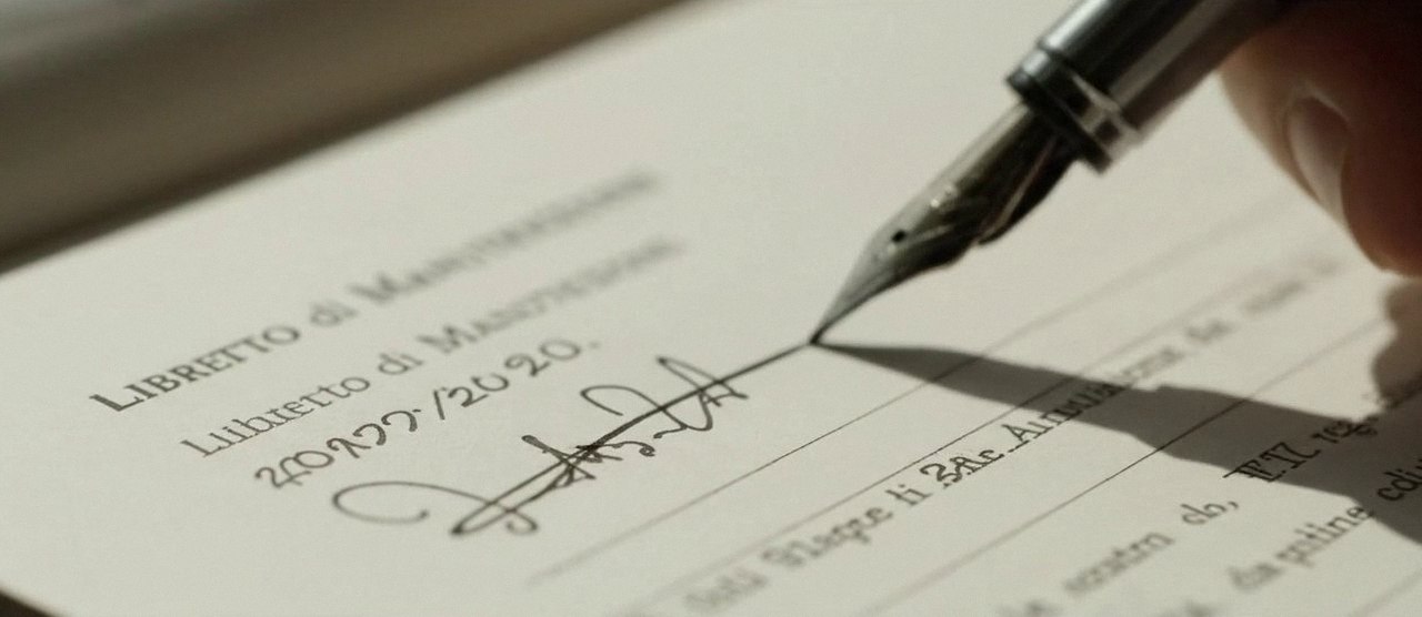 Firma sul libretto dell'impianto dopo l'intervento, Verona e provincia, per la dichiarazione di conformità di una caldaia Ocean a Pescantina