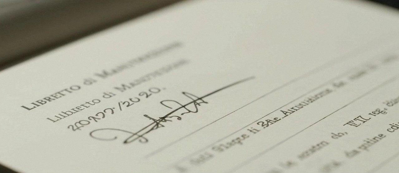 Timbro sul libretto dell'impianto, per la dichiarazione di conformità di una caldaia Riello a San Bonifacio