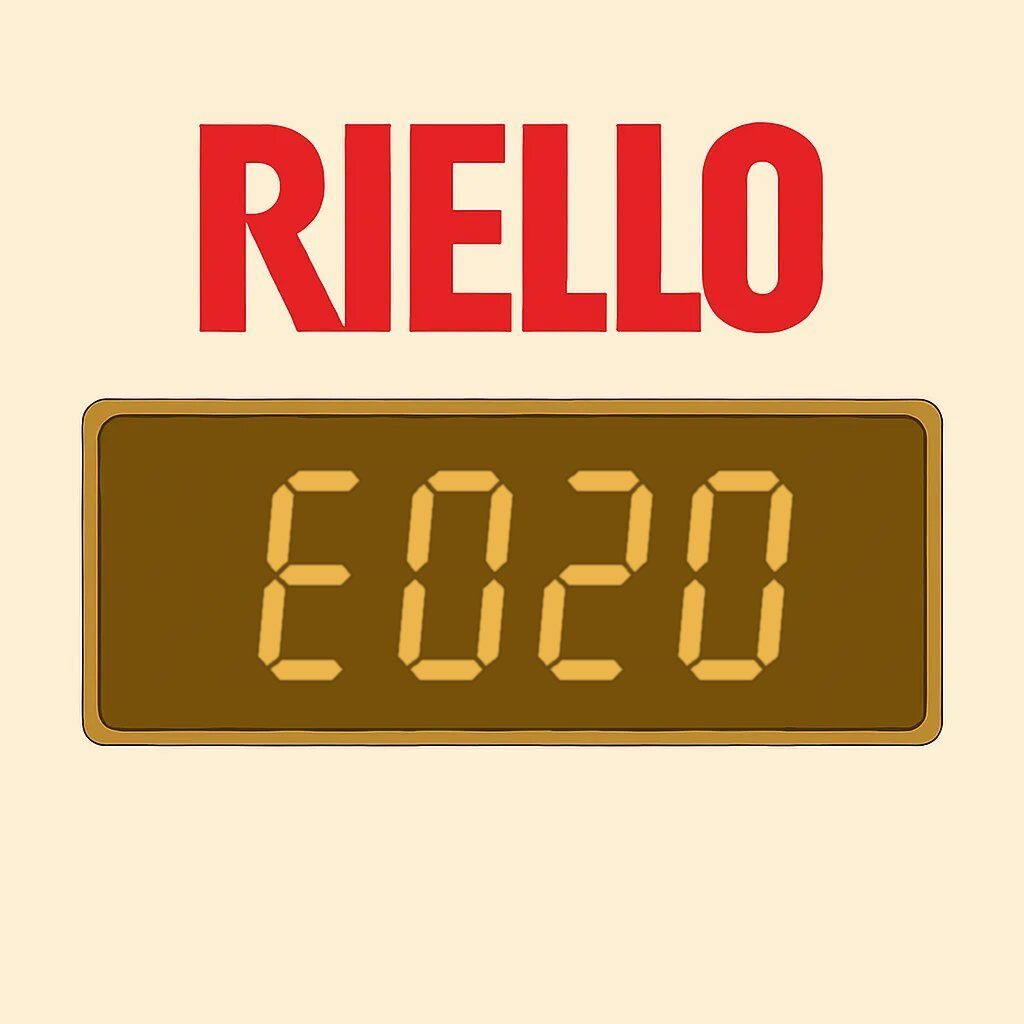 Display Riello che segnala l'errore E020