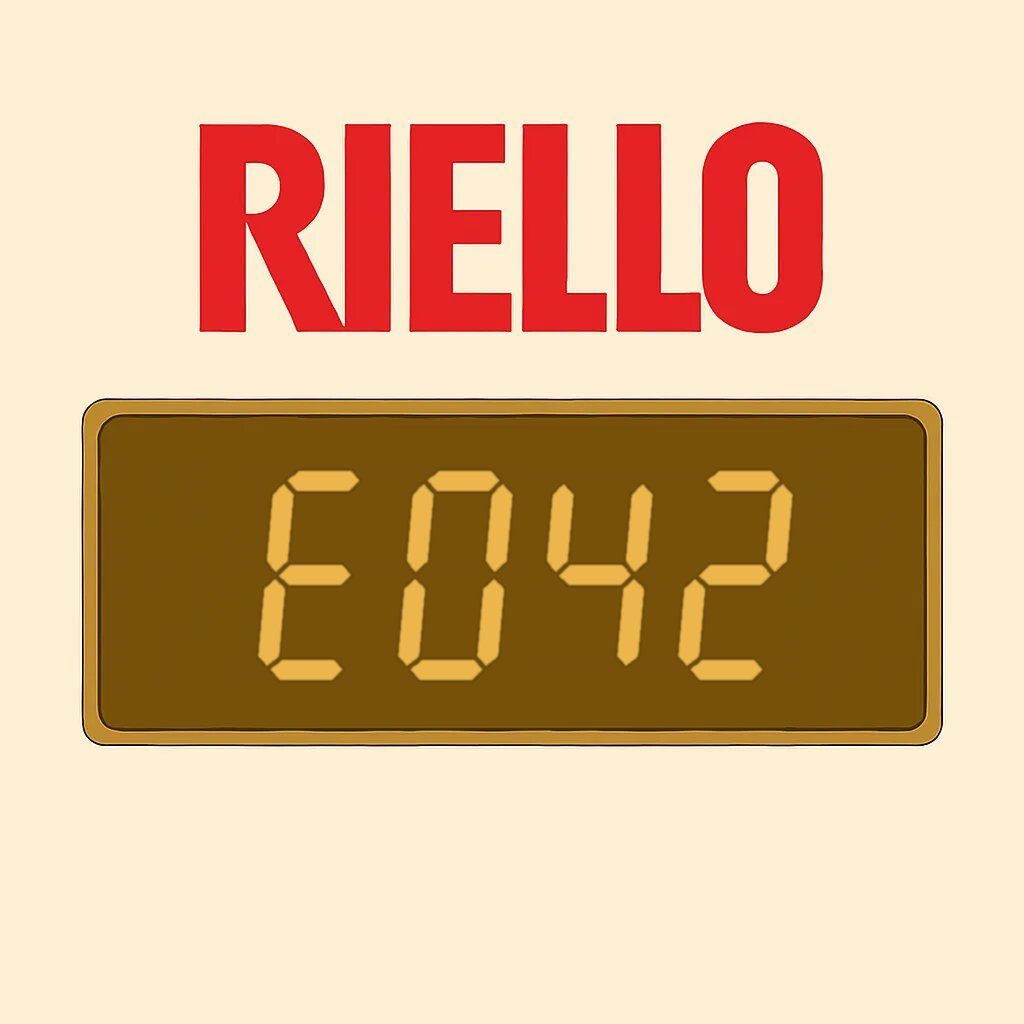 Segnalazione E042 sul display della caldaia Riello