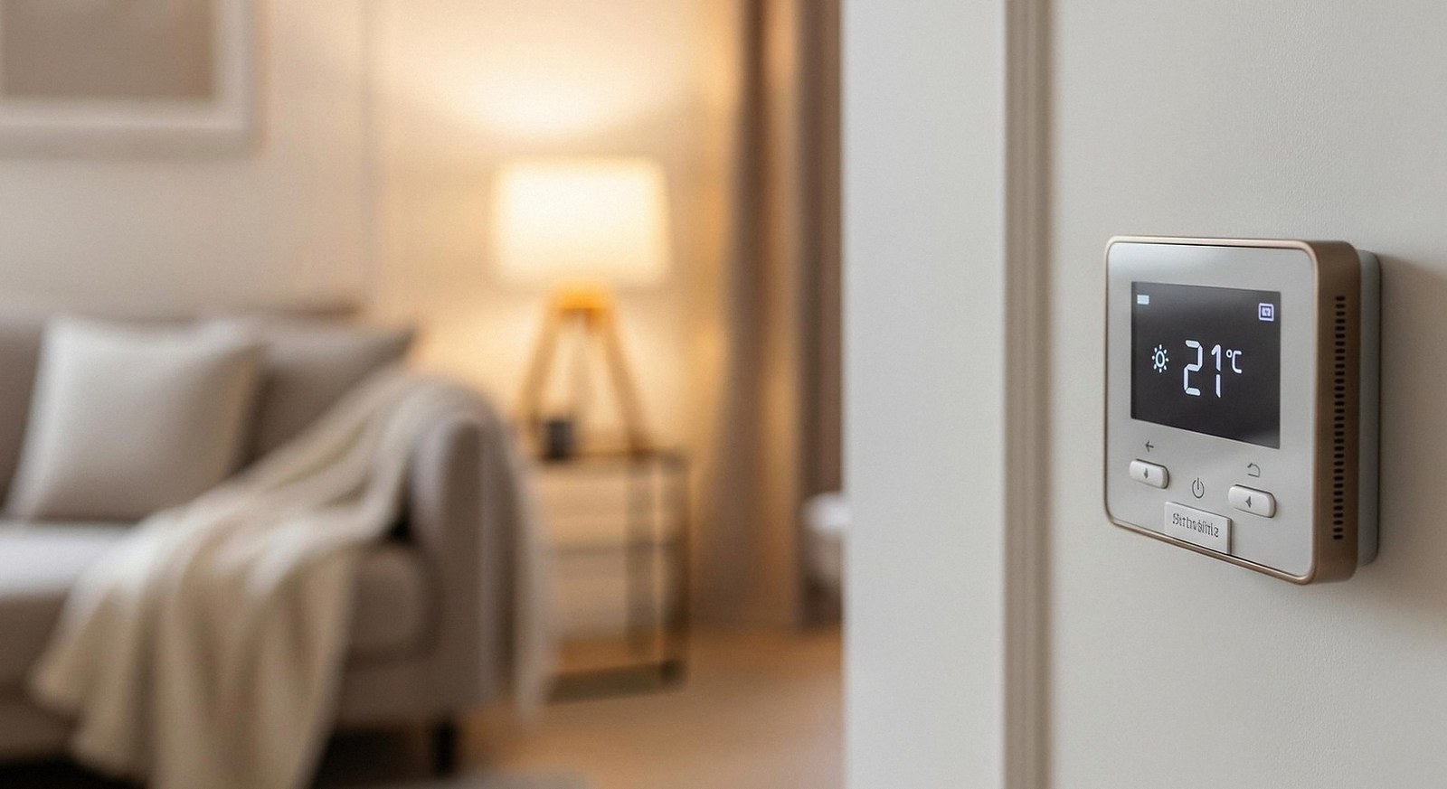 Termostato a parete in una casa di Nogara: assistenza caldaie Unical 24 ore su 24