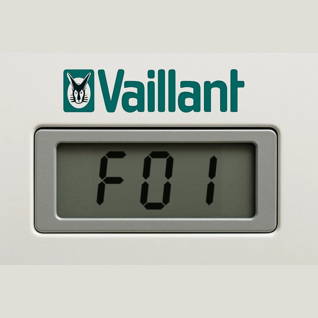 Segnalazione F01 sul display della caldaia Vaillant