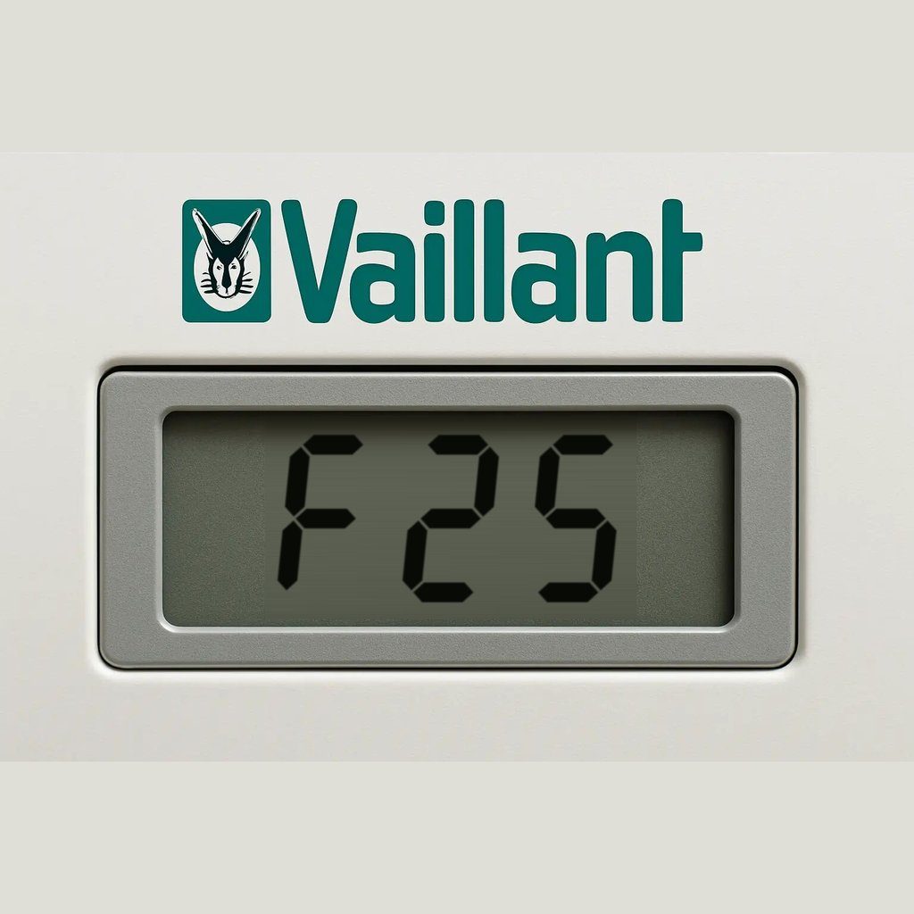 Display Vaillant che segnala l'errore F25