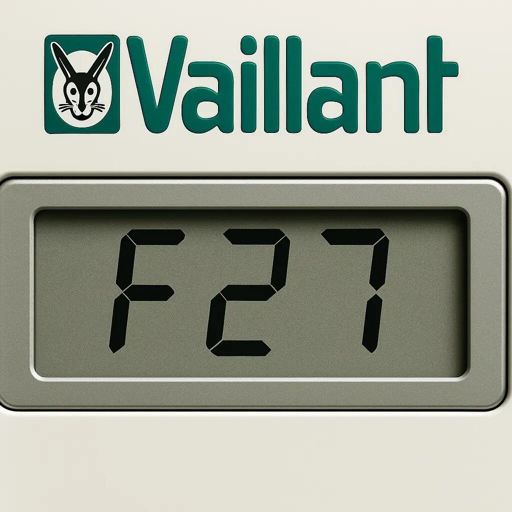 F27 sul pannello di controllo di una caldaia Vaillant