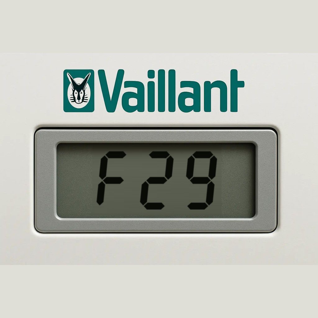 Codice F29 sul display di una caldaia Vaillant a Verona