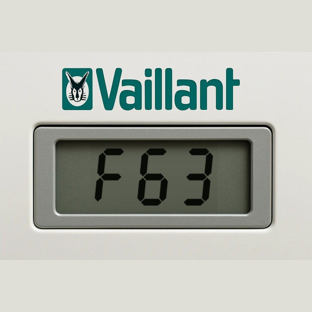 Codice F63 sul display di una caldaia Vaillant a Verona