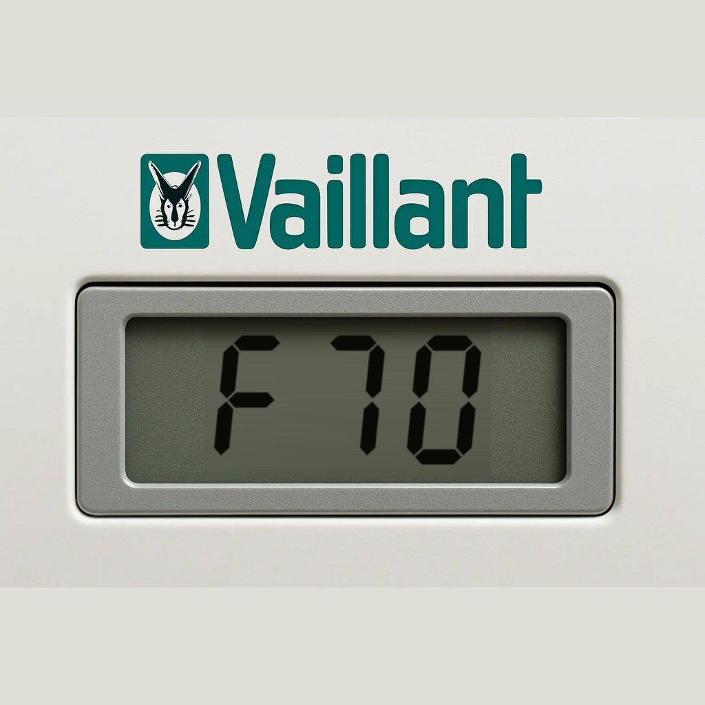 Codice F70 sul display di una caldaia Vaillant a Verona