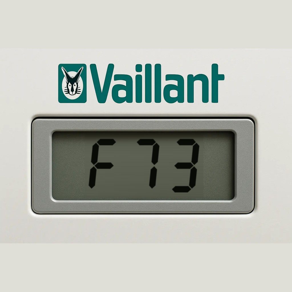 F73 sul pannello di controllo di una caldaia Vaillant