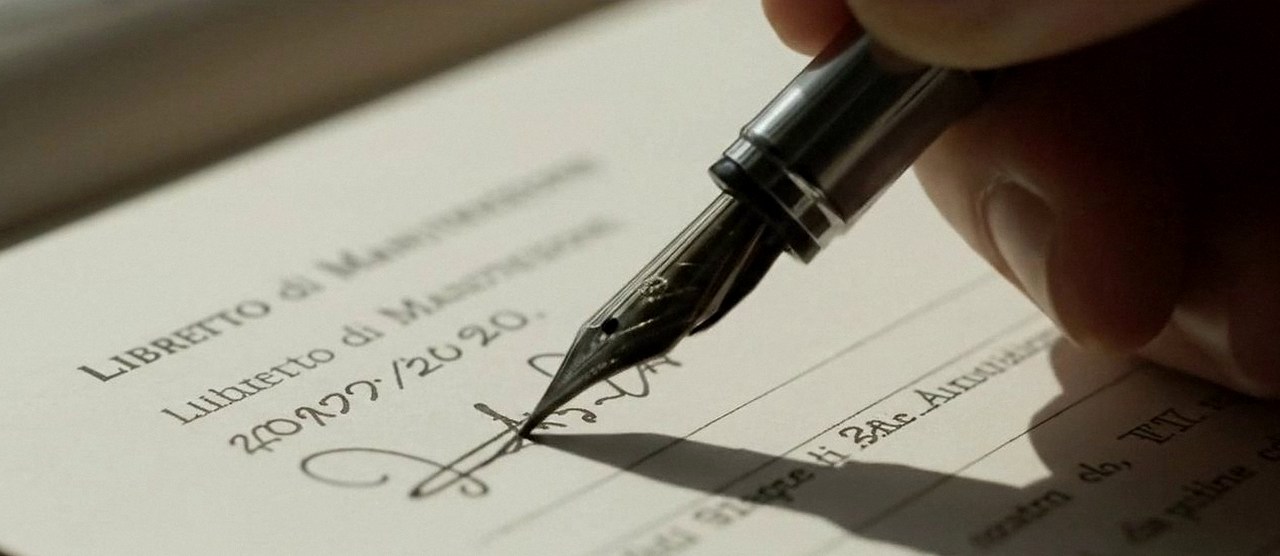 Manutenzione caldaia Vaillant a Cerea Firma sul libretto dell'impianto dopo l'intervento, durante la manutenzione di una caldaia Vaillant a Cerea