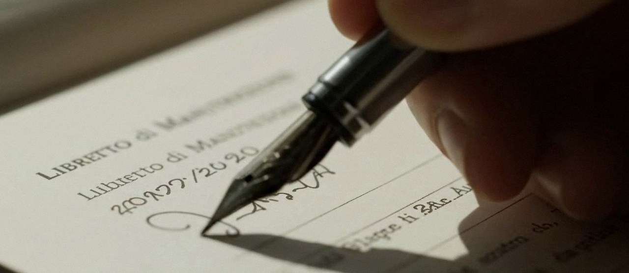 Firma sul libretto dell'impianto dopo l'intervento, per la dichiarazione di conformità di una caldaia Viessmann a Isola della Scala
