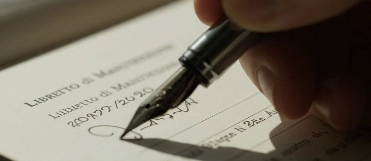 Firma sul libretto dell'impianto dopo l'intervento, per la dichiarazione di conformità di una caldaia Viessmann a Sona