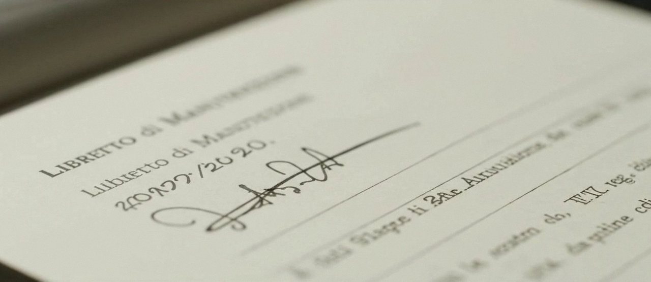 Timbro sul libretto dell'impianto, per la dichiarazione di conformità di una caldaia Viessmann a Borgo Milano